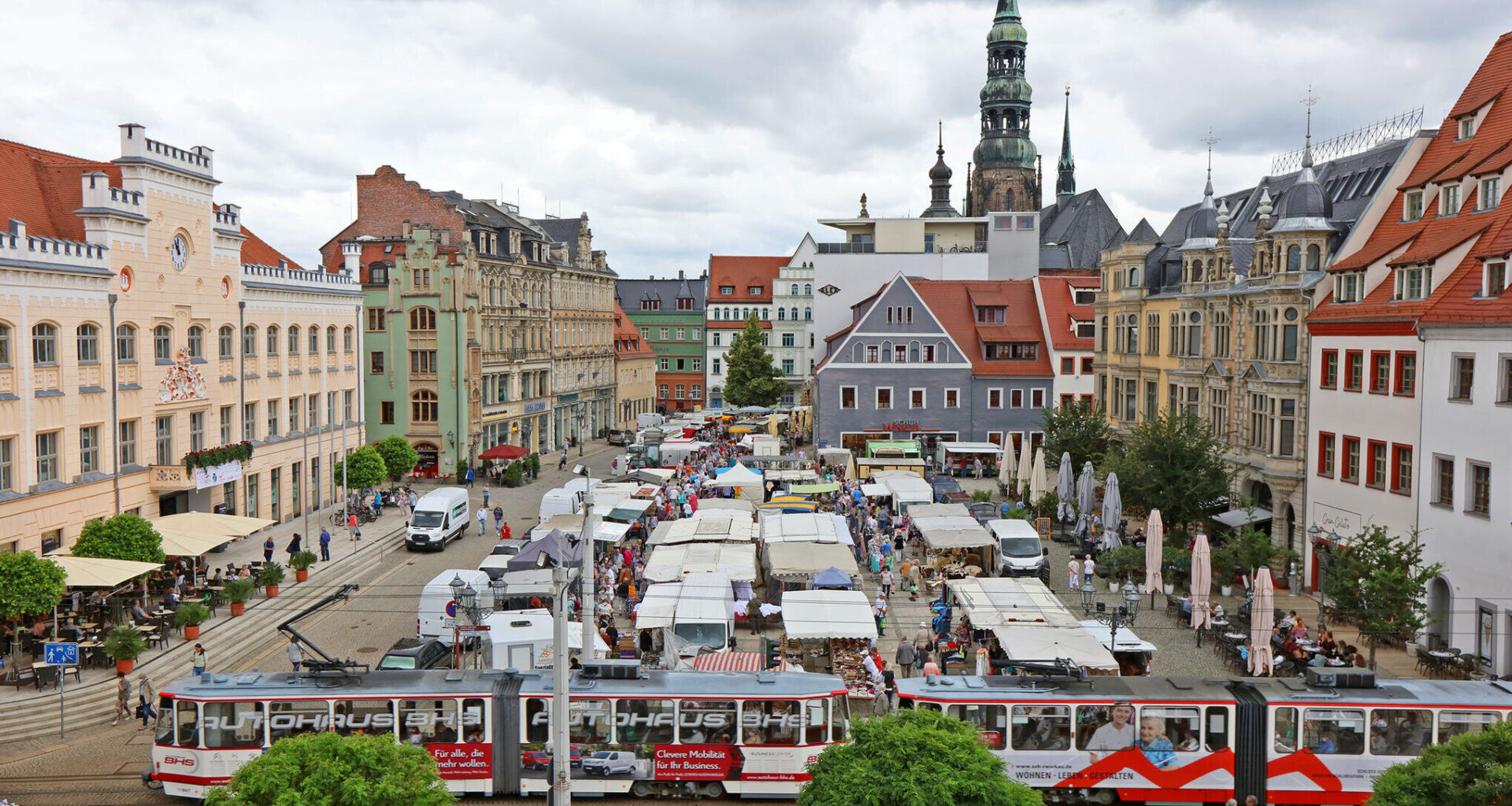 Vielfalt auf dem Sachsenmarkt in Zwickau
