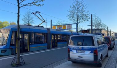 Straßenbahn-Unfall in Chemnitzer Innenstadt – Eine Person verletzt