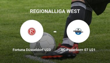 SC Paderborn 07 U21 ergibt sich der Fortuna Düsseldorf U23