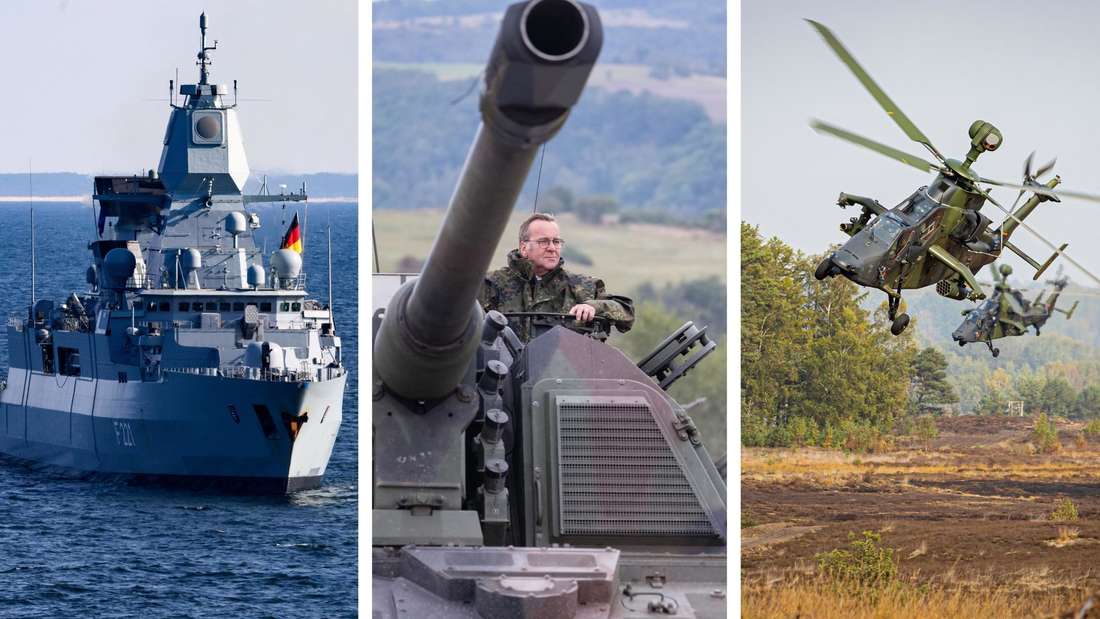 Die Bundeswehr ist zu See, an Land und in der Luft mit verschiedenen Waffensystemen präsent.