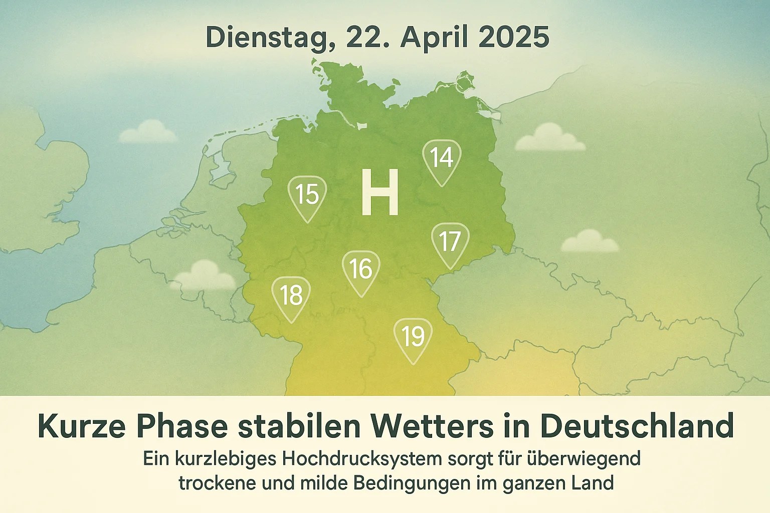 Artikelbild:Wetter Update: Milder Dienstag in Deutschland, doch Gewitter drohen