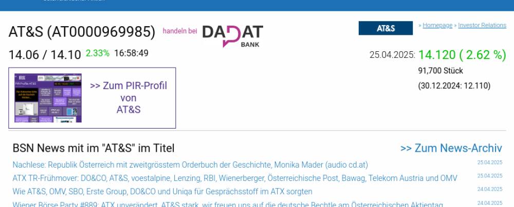 Wie AT&S, Erste Group, Bawag, CA Immo, CPI Europe AG und DO&CO für Gesprächsstoff im ATX sorgten