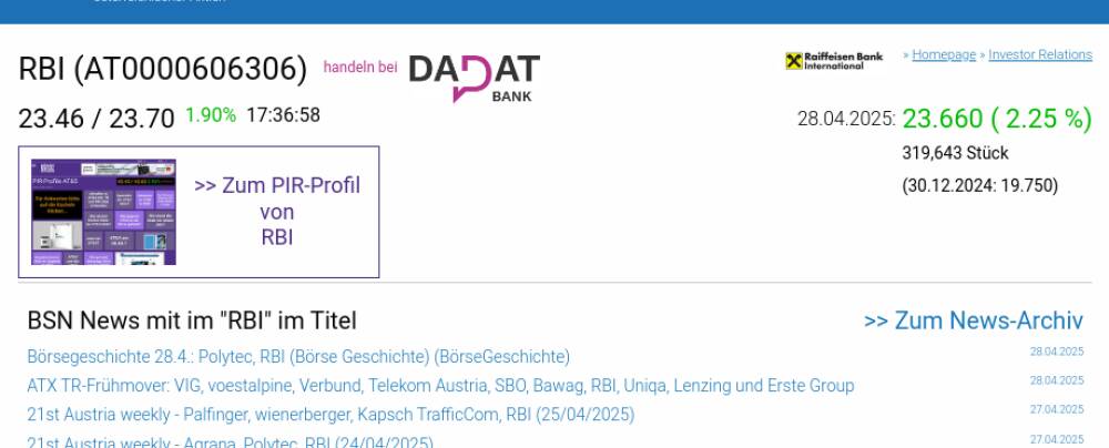 Wie Erste Group, CPI Europe AG, RBI, OMV, Mayr-Melnhof und Telekom Austria für Gesprächsstoff im ATX sorgten