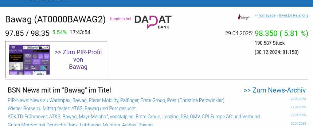 Wie Bawag, AT&S, Telekom Austria, CPI Europe AG, SBO und Verbund für Gesprächsstoff im ATX sorgten