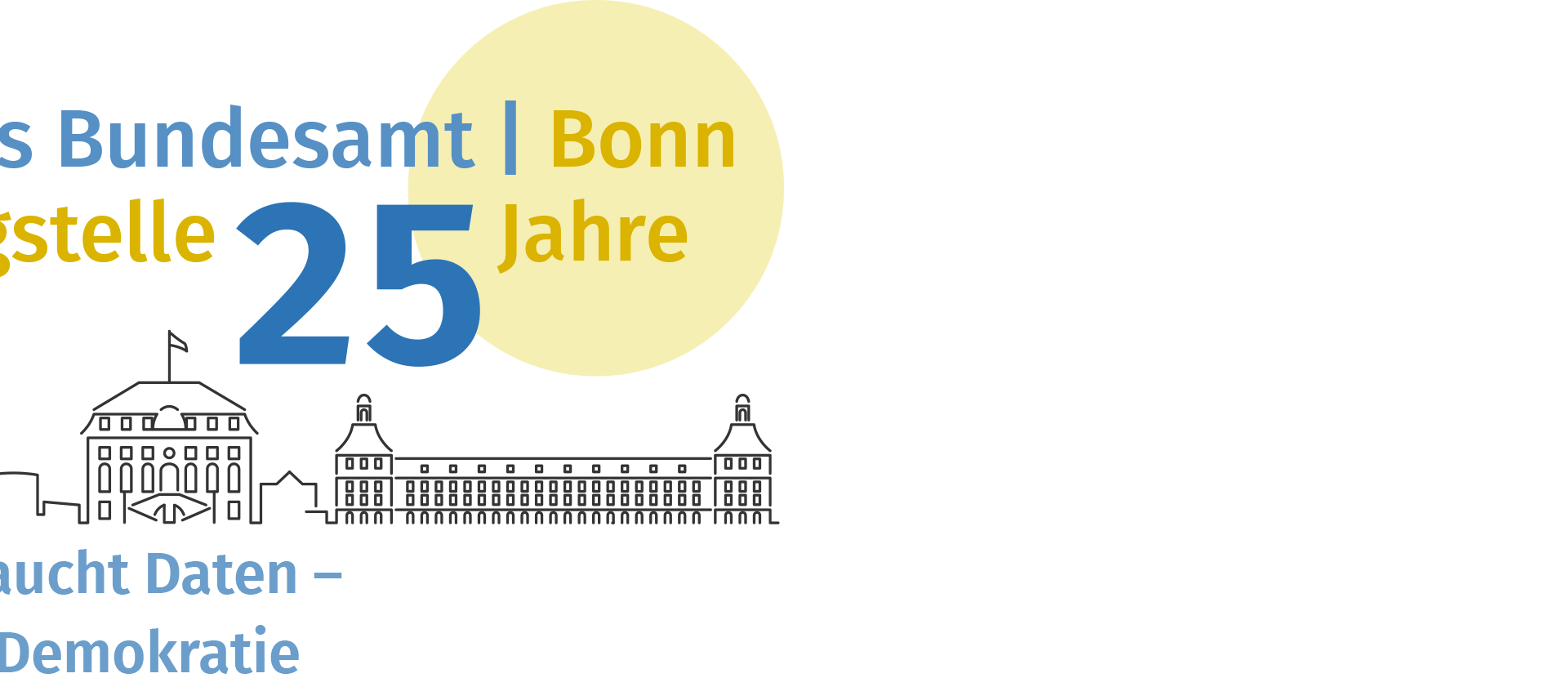 Das Bild zeigt das Logo des Festaktes zum 25-jährigen Jubiläum der Zweigstelle Bonn