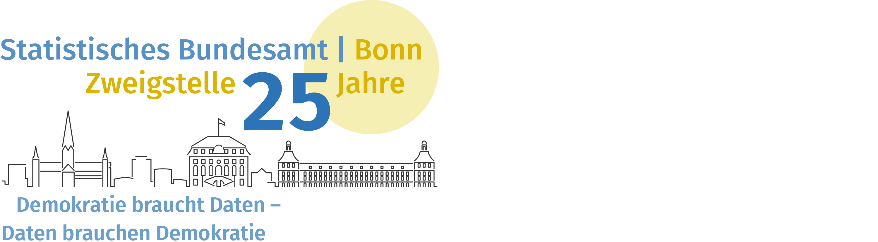 Das Bild zeigt das Logo des Festaktes zum 25-jährigen Jubiläum der Zweigstelle Bonn