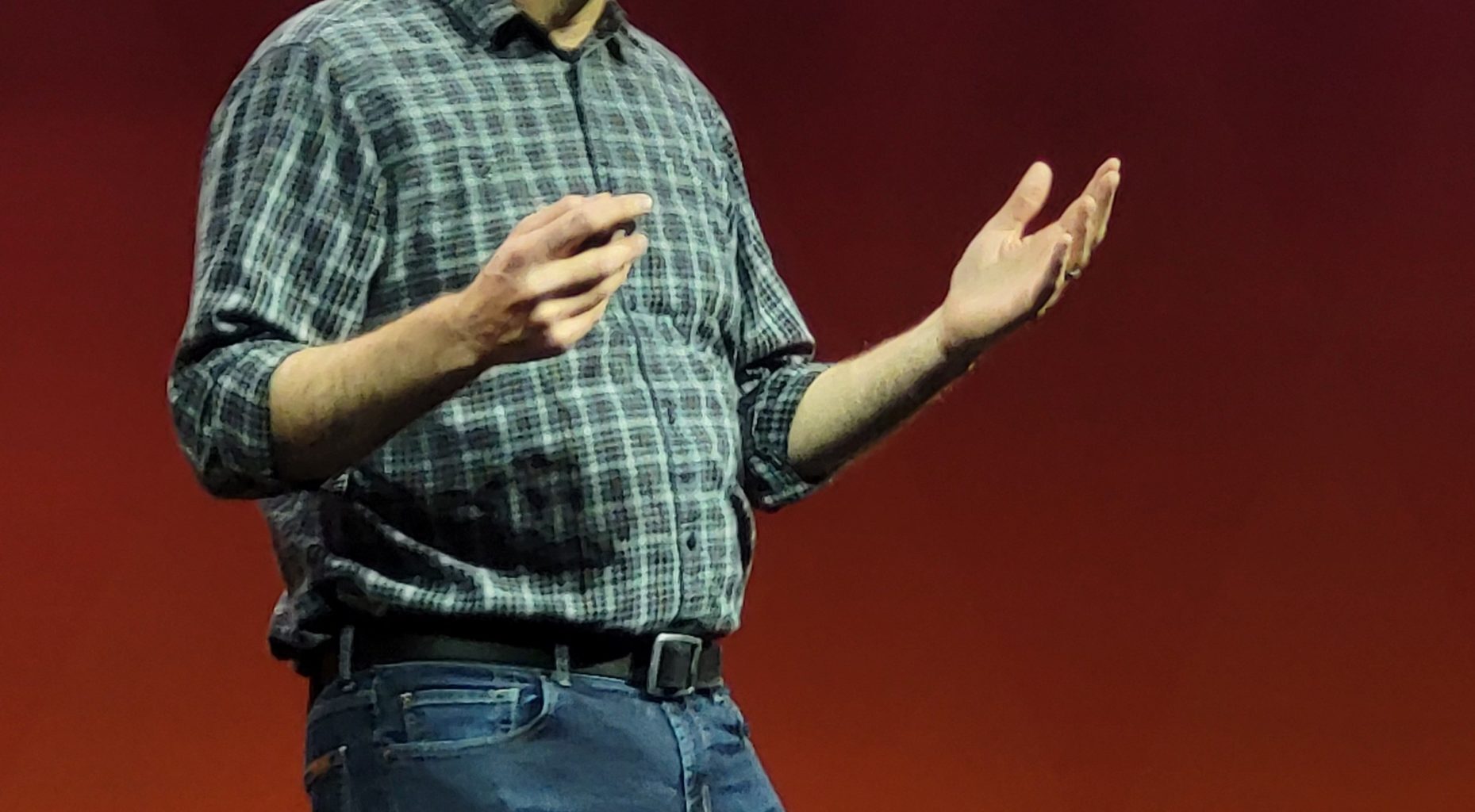 Greg Kroah-Hartman bei der Keynote in London. Quelle: Linux-Magazin