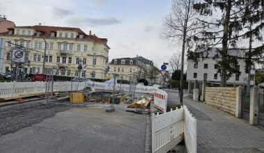 Erna-Berger-Straße teilweise gesperrt. Foto: Anton Launer