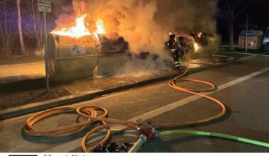 FW-M: Brennende Wertstoffcontainer sorgen für unruhige Nacht (Aubing-Lochhausen-Langwied)
