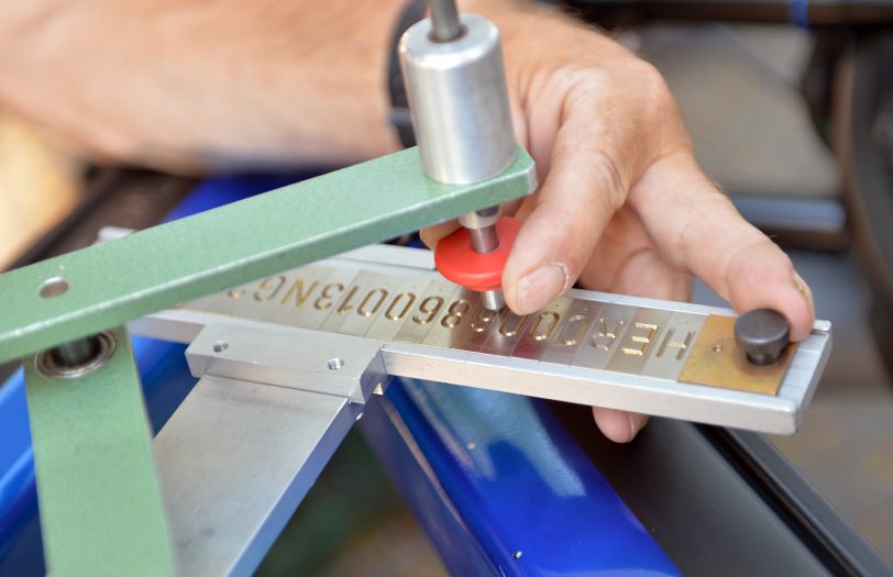 Die Codier-Maschine in Aktion.