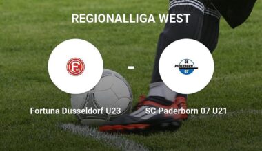 Sieg für Fortuna Düsseldorf U23 gegen SC Paderborn 07 U21