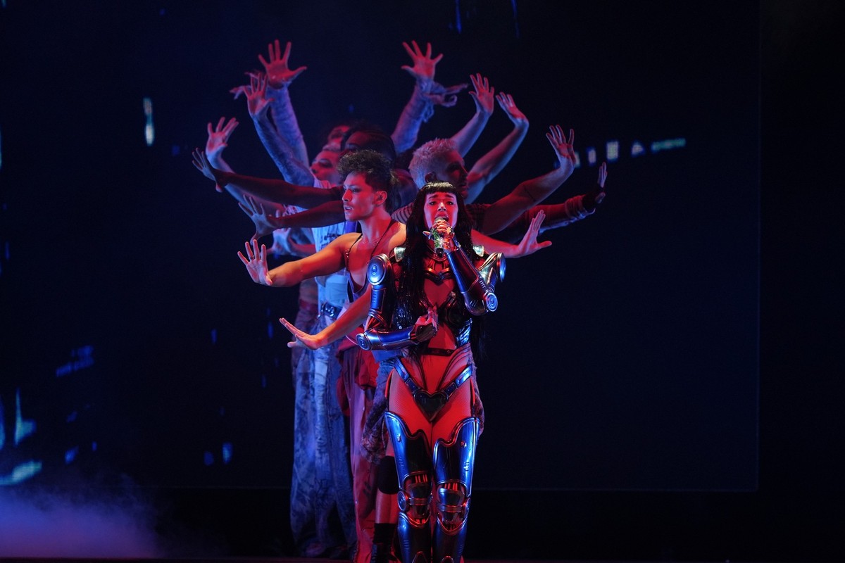 Katy Perry performs in concert at Arena CDMX in Mexico City, Wednesday, April 23, 2025. (AP Photo/Fernando Llano)