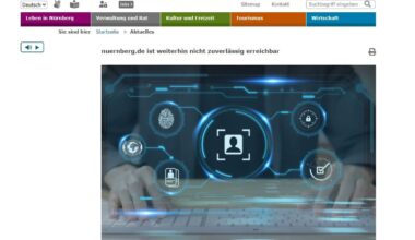Massive Cyber-Attacke auf Webseite der Stadt Nürnberg