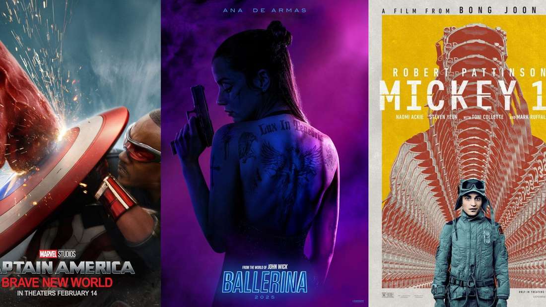 Filmposter zu Captain America: Brave New World, Ballerina & Mickey 17