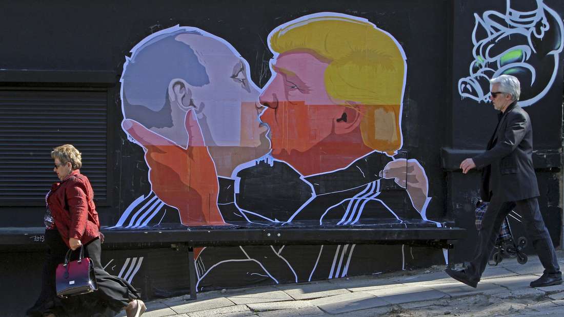 Wandbild Putin Trump Litauen 