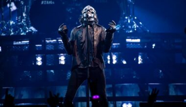 Ghost bei einem Konzert am 19. April in der O2 Arena in London.