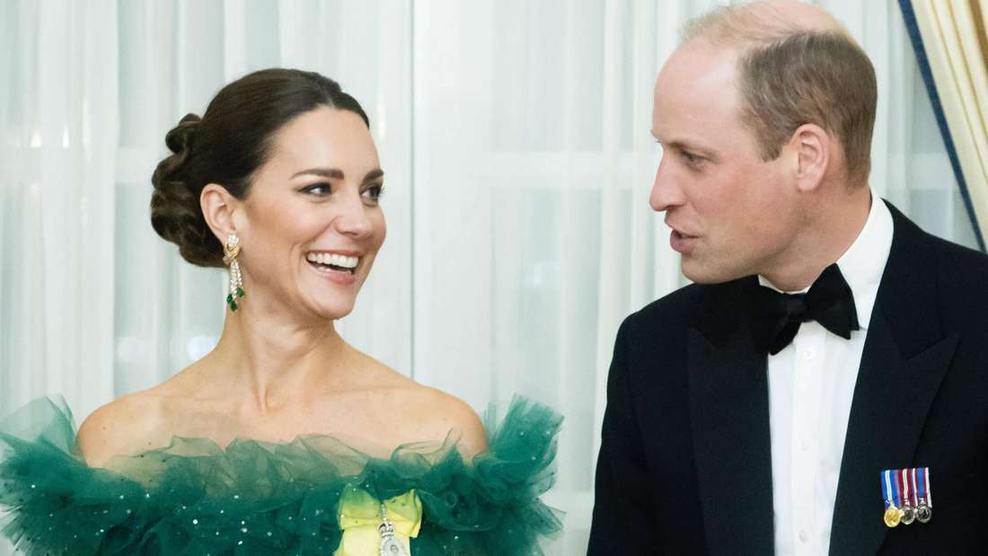 Prinzessin Kate trägt Smaragdohrringe der Queen auf Karibikreise 2022.