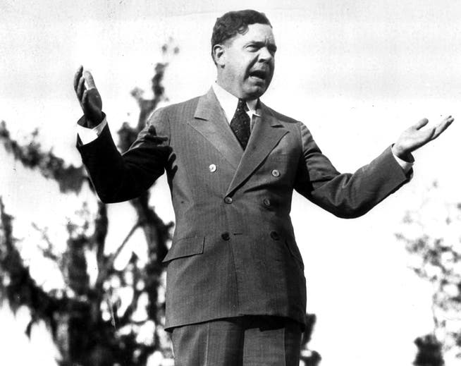 Amerikas Hitler? Senator Huey P. Long wurde erschossen, bevor er den US-Präsidenten Franklin D. Roosevelt ernsthaft herausfordern konnte. Dem Schriftsteller Sinclair Lewis diente er als Vorbild für seine Romanfigur.