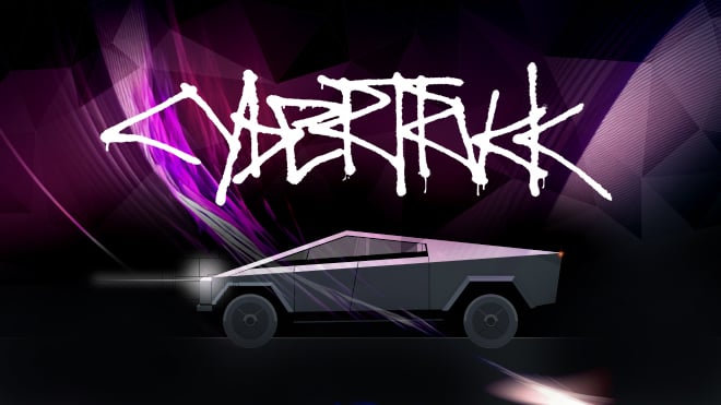 Elektroauto, Tesla Motors, Cybertruck, Tesla Cybertruck, Graffiti