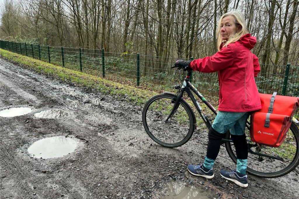 Die ADFC-Vorsitzende Heide Kröger-Brenner spricht sich für die Veloroute von der Innenstadt nach Brechten aus.