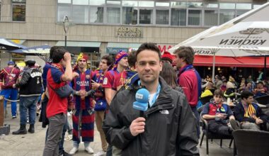 Barca-Fans ziehen durch Dortmund zum Stadion