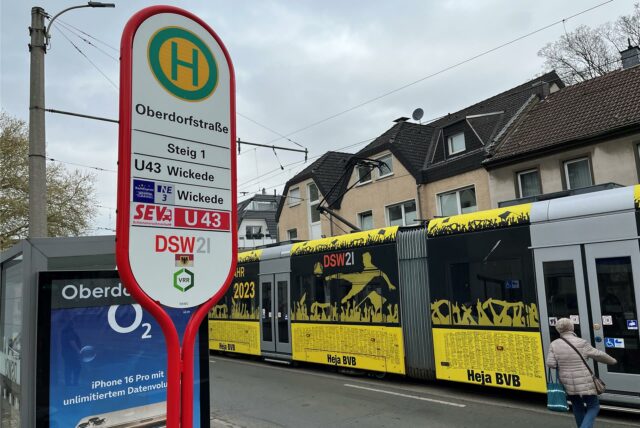 Die Stadtbahnhaltestelle Oberdorfstraße in Brackel könnte bald den Zusatz „Balou“ tragen.