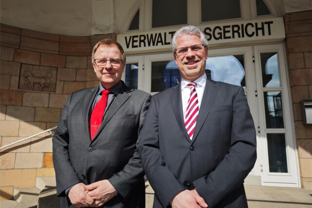 Leiten das Verwaltungsgericht in Gelsenkirchen: Präsident Siegbert Gatawis (re.) und Vize-Präsident Karsten Herfort.