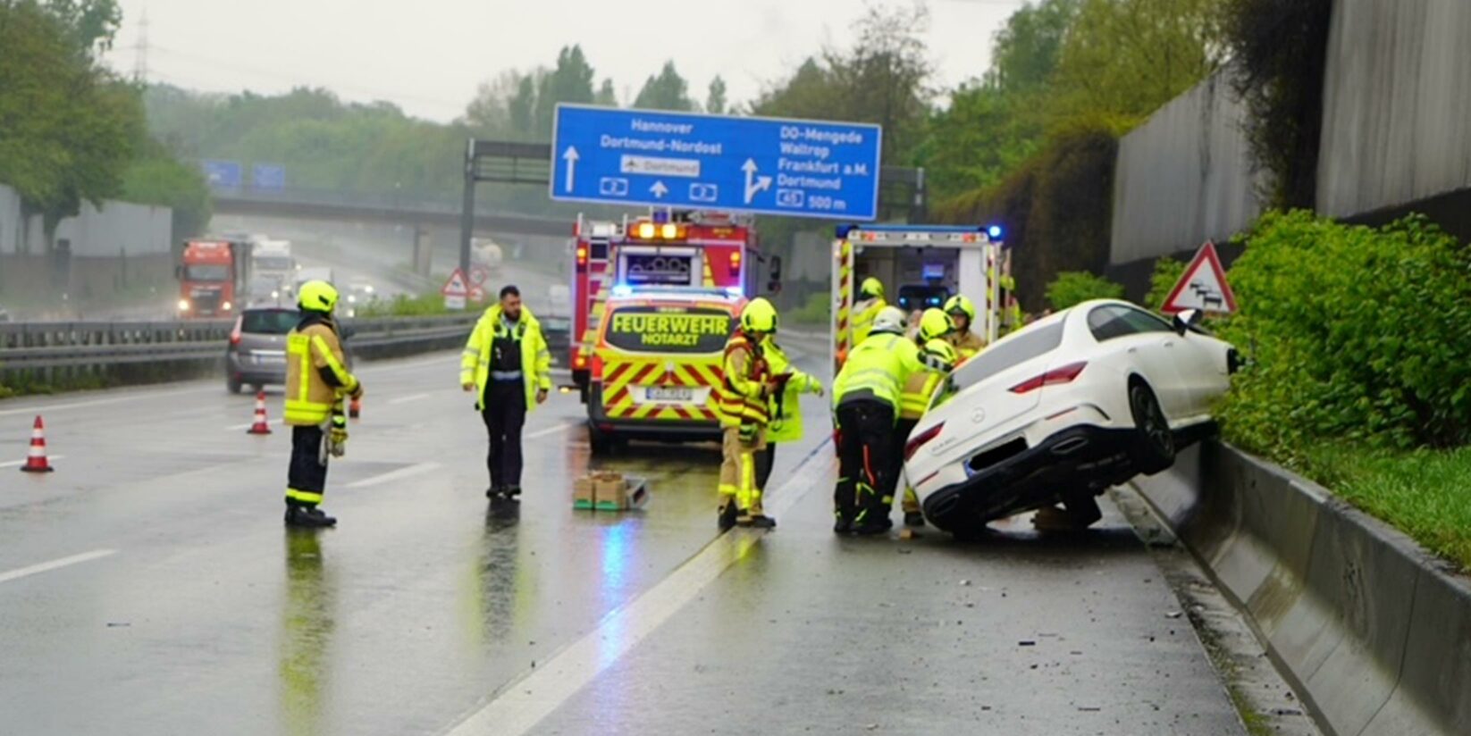 Unfall auf der A2 bei Castrop-Rauxel: Eine Person verletzt