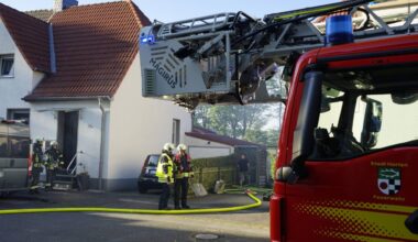 Einsatz an Gartenhäuschen in Bertlich