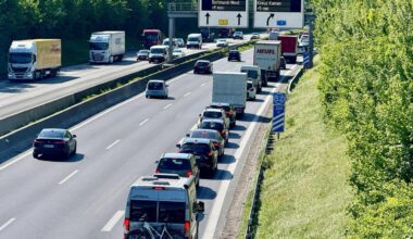 Unfall im Autobahnkreuz Dortmund/Unna: Stau auf der A44