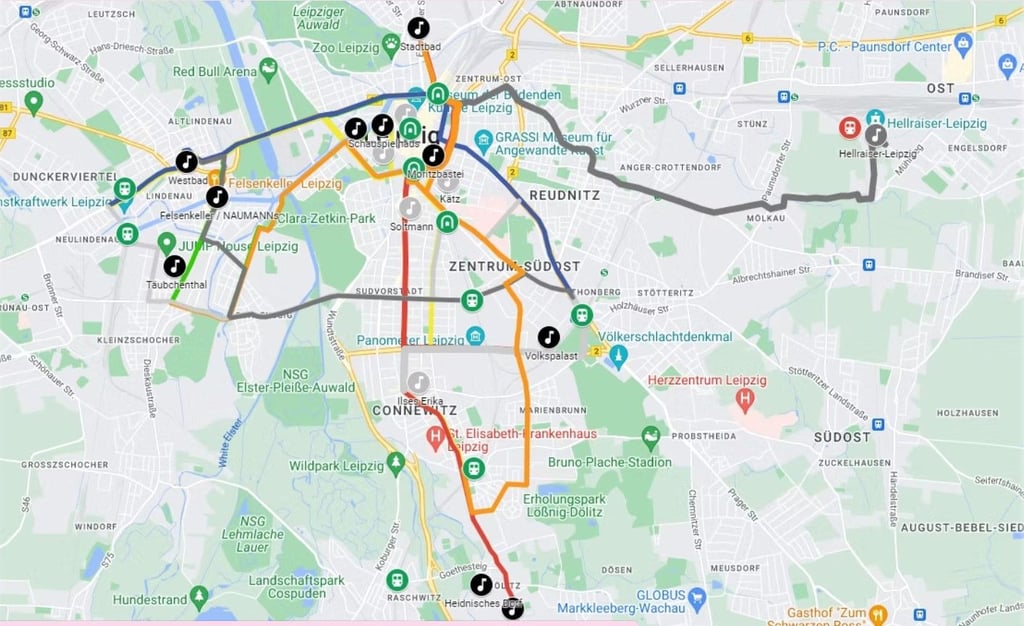 Die Veranstaltungsorte für das WGT 2025 sind mit der Straßenbahn gut zu erreichen.