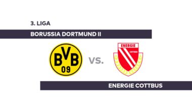 Borussia Dortmund II - Energie Cottbus: Dortmund II will weiter Boden gutmachen - 3. Liga