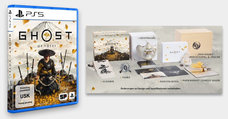 In der Collector's Edition von Ghost of Yotei ist 'nur' ein Download-Code enthalten - nicht aber das Spiel auf Disc (Abbildungen: Sony Interactive)