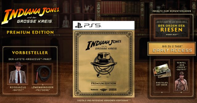 Auch die PS5-Version von Indiana Jones und der Große Kreis ist in verschiedenen Varianten erhältlich (Abbildung: Bethesda)