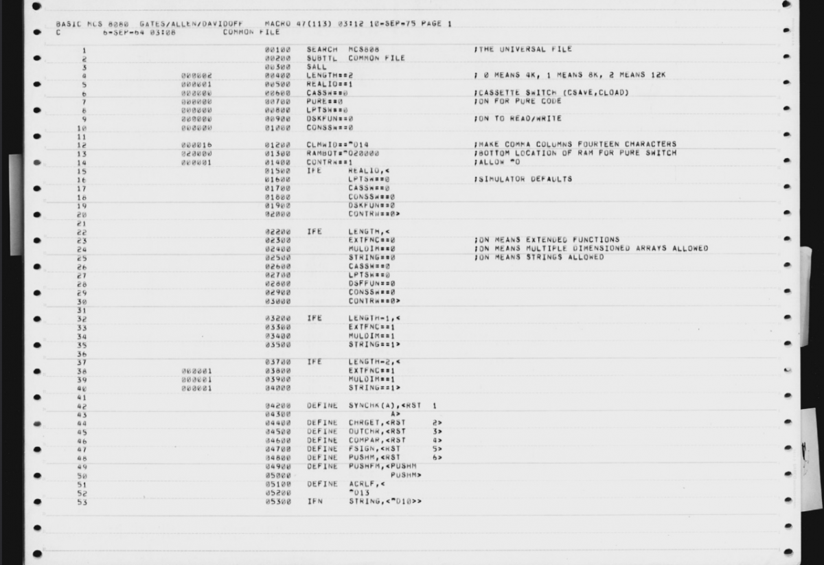 "Mein coolster Code": Bill Gates veröffentlicht Quellcode von Altair Basic