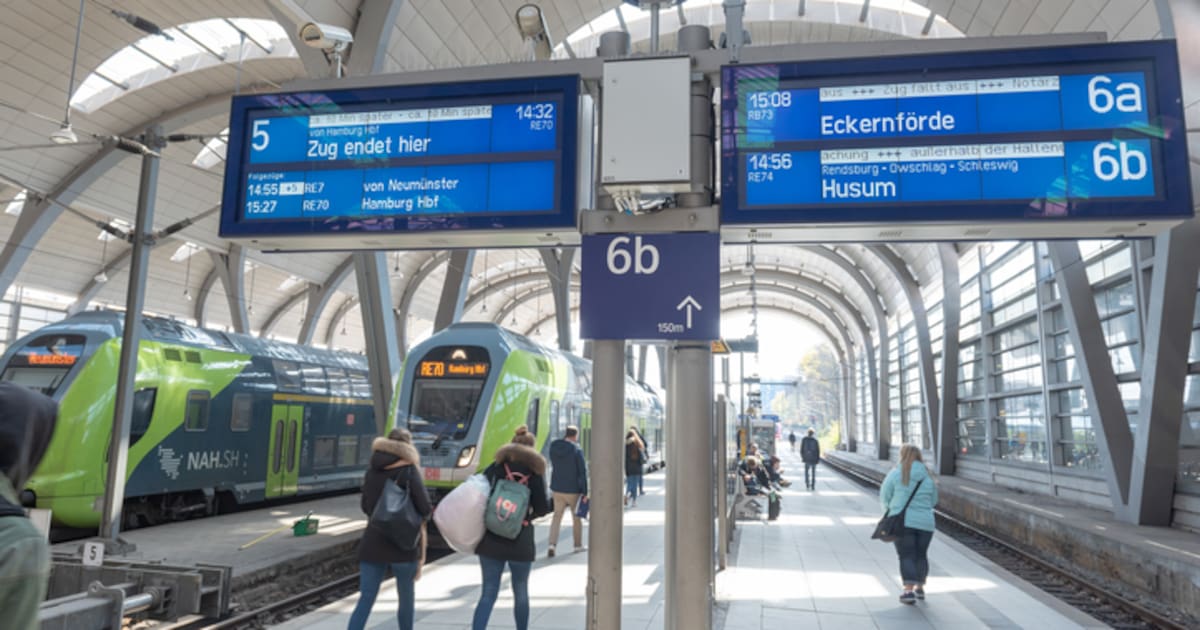 Zugausfälle heute in Schleswig-Holstein: Fahrplan April 2025