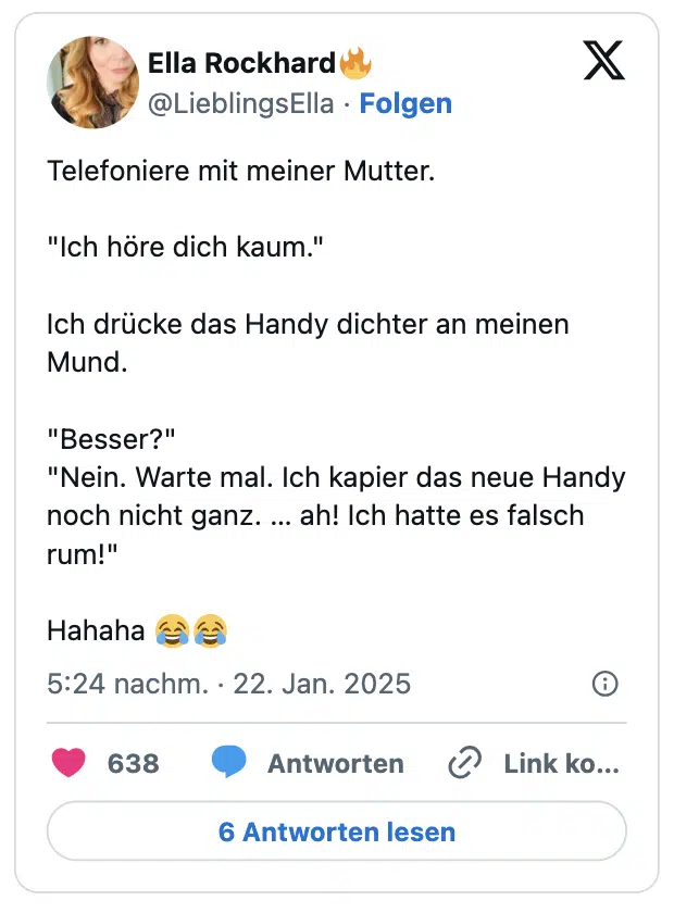 Telefoniere mit meiner Mutter.

