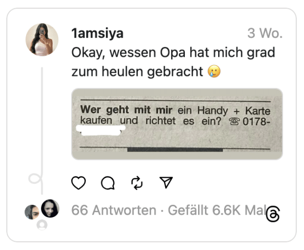 Okay, wessen Opa hat mich grad zum heulen gebracht 🥲
