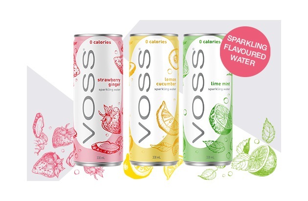 VOSS Water launcht aromatisiertes Wasser in der 330ml Dose in Deutschland