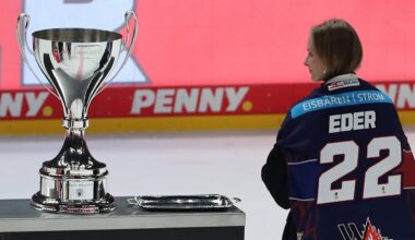 Eishockey: Berliner Eisbären mit Meister-Ehrung für Verlobte von Eder (†26) | Sport
