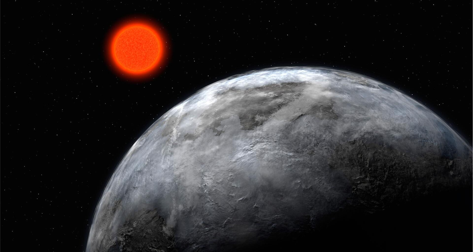Eine Illustration zeigt den erdähnlichen Exoplaneten Gliese 581 c.