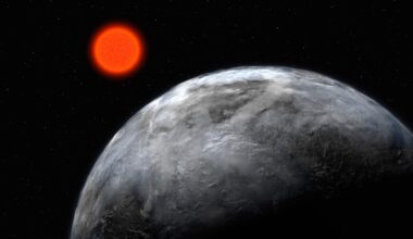 Eine Illustration zeigt den erdähnlichen Exoplaneten Gliese 581 c.