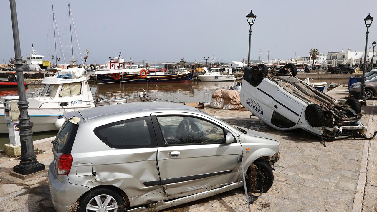 Unwetter sorgen auf griechischen Inseln für Überschwemmungen