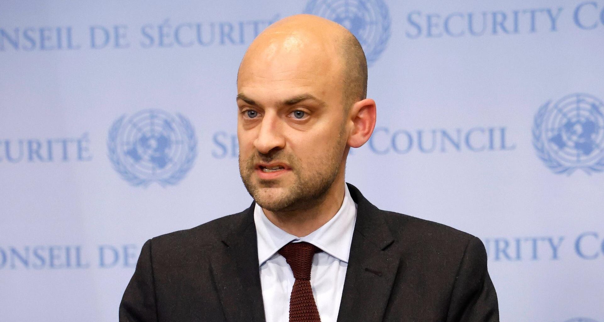 Der französische Außenminister Barrot spricht bei einer Sitzung des UNO-Sicherheitsrates in New York.