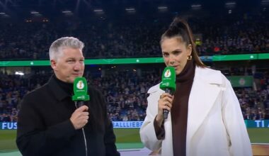 DFB-Pokal: Esther Sedlaczek begrüßt ARD-Zuschauer mit blutunterlaufenem Auge | Sport