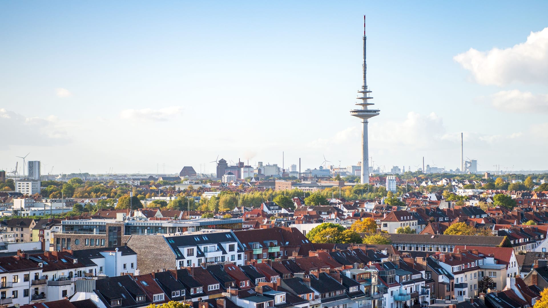 Blick auf den Bremer Fernsehturm: Er ist auf Platz 77 der höchsten Fernsehtürme der Welt.
