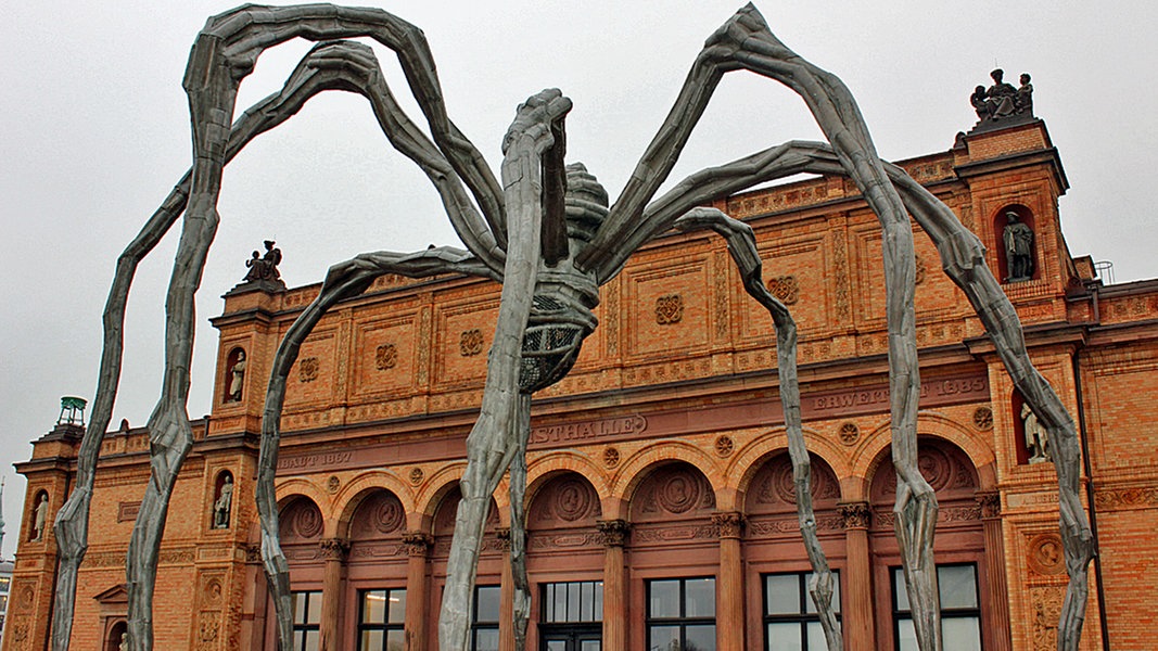 2012: Aufbau der Spinne Maman von Louise Bourgeois in Hamburg | NDR.de - Kultur