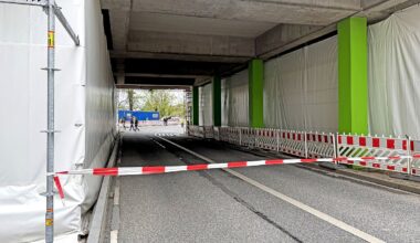 Durchfahrt und Durchgang Gaußstraße gesperrt
