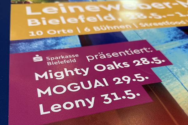 Bielefelder Leineweber-Programm mit drei Top Acts