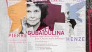 Screenshot: Blick auf verschiedene Konzertprogramme der Reihe NDR das neue werk, u.a. mit Pierre Boulez, Sofia Gubaidulina und Hans Wernder Henze © NDR Foto: Screenshot